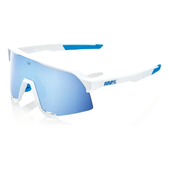 Lunettes 100% S3 Movistar Team Blanc Bleu Avec Verres Hiper Bleu 3 Lunettes 100% S3 Movistar Team Blanc Bleu Avec Verres Hiper Bleu