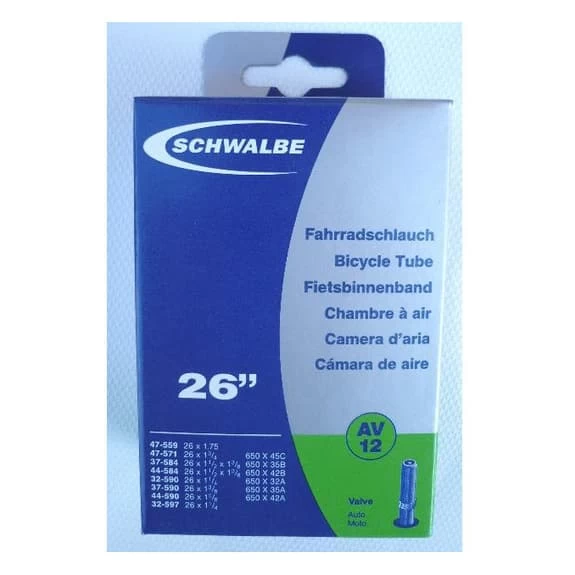 Chambre à Air Schwalbe CH 26x1.00-1.50 Valve Presta 3 Chambre à Air Schwalbe CH 26x1.00-1.50 Valve Presta