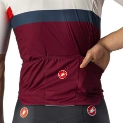 Maillot Castelli A Blocco Manche Courte Blanc Lilas Multicolore -Vélo Équipement Magasin ca 4522017 065 003