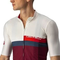 Maillot Castelli A Blocco Manche Courte Blanc Lilas Multicolore -Vélo Équipement Magasin ca 4522017 065 005