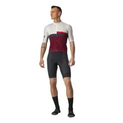 Maillot Castelli A Blocco Manche Courte Blanc Lilas Multicolore -Vélo Équipement Magasin ca 4522017 065 006