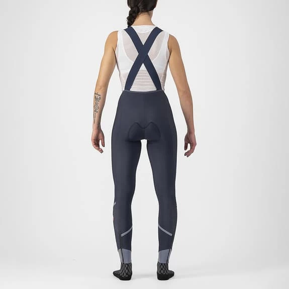 Cuissard Long Castelli Velocissima Drop Tail Bleu Foncé Argenté Réfléchissant Femme 4 Cuissard Long Castelli Velocissima Drop Tail Bleu Foncé Argenté Réfléchissant Femme – Image 2