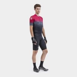 ALE Maillot Alé PRS Gradient Manche Courte Rouge Foncé Noir -Vélo Équipement Magasin l22144426 3