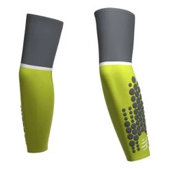 Manchettes Compressport ArmForce Ultralight Vert Lime Gris -Vélo Équipement Magasin po su00008b 607 004