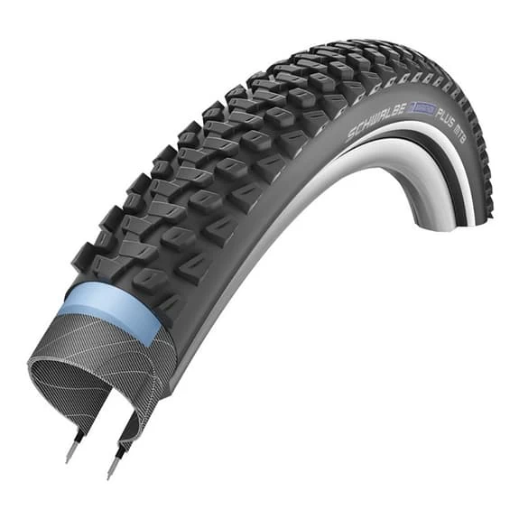 Pneu Rigide Schwalbe Marathon Plus MTB SmartGuard TwinSkin Réfléchissant Noir 3 Pneu Rigide Schwalbe Marathon Plus MTB SmartGuard TwinSkin Réfléchissant Noir