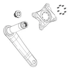 Araignée SRAM Red/Force AXS 107 BCD Noir